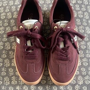Guess Maroon Lace-Up Sneakers